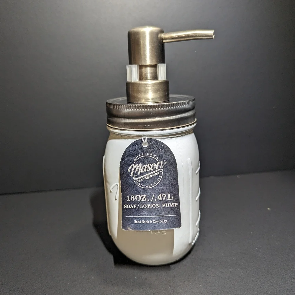 NWT Americana Mason Craft & More Vintage style Soap/Lotion Pump 16oz